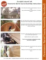 Preview for 9 page of Dundalk LeisureCraft Panoramic Barrel Sauna Assembly Instructions Manual