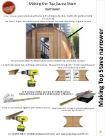 Preview for 11 page of Dundalk LeisureCraft Panoramic Barrel Sauna Assembly Instructions Manual