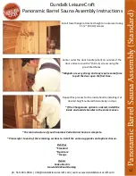 Preview for 12 page of Dundalk LeisureCraft Panoramic Barrel Sauna Assembly Instructions Manual