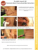 Preview for 17 page of Dundalk LeisureCraft Panoramic Barrel Sauna Assembly Instructions Manual