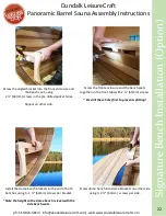 Preview for 22 page of Dundalk LeisureCraft Panoramic Barrel Sauna Assembly Instructions Manual