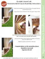 Preview for 25 page of Dundalk LeisureCraft Panoramic Barrel Sauna Assembly Instructions Manual