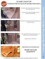 Preview for 29 page of Dundalk LeisureCraft Panoramic Barrel Sauna Assembly Instructions Manual