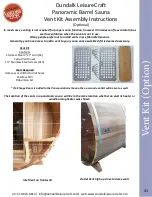 Preview for 40 page of Dundalk LeisureCraft Panoramic Barrel Sauna Assembly Instructions Manual