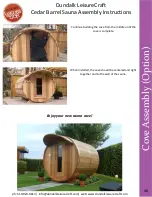 Preview for 45 page of Dundalk LeisureCraft Panoramic Barrel Sauna Assembly Instructions Manual