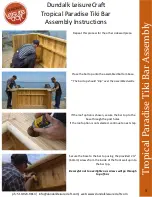 Preview for 3 page of Dundalk LeisureCraft Tropical Paradise Tiki Bar Assembly Instructions Manual