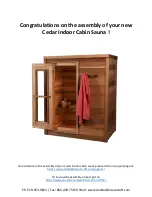 Preview for 8 page of Dundalk LeisureCraft Western Red Cedar Indoor Cabin Sauna Assembly Instructions Manual