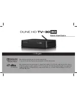 Dune HD TV-303D Quick Start Manual preview