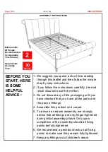 Предварительный просмотр 1 страницы Dunelm ADELE 4FT6 BED 1000147436 Assembly Instructions Manual