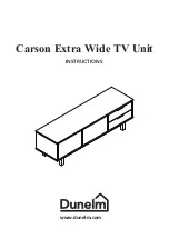 Предварительный просмотр 1 страницы Dunelm Carson Extra Wide TV Unit Instructions Manual