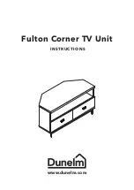 Предварительный просмотр 1 страницы Dunelm Fulton Corner TV Unit Instructions Manual