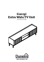 Dunelm Georgi Extra Wide TV Unit Instructions Manual предпросмотр