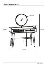 Предварительный просмотр 9 страницы Dunelm Indi Dressing Table Assembly Instructions Manual