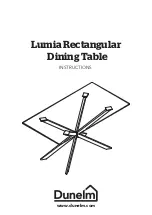 Dunelm Lumia Rectangular Dining Table Instructions Manual предпросмотр