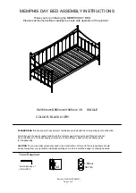 Предварительный просмотр 1 страницы Dunelm MEMPHIS DAY BED Assembly Instructions Manual