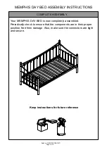 Предварительный просмотр 9 страницы Dunelm MEMPHIS DAY BED Assembly Instructions Manual