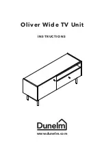 Dunelm Oliver Wide TV Unit Instructions Manual предпросмотр