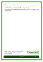 Preview for 10 page of Dunelm Ontario 30149680 Manual