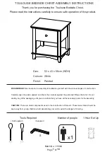 Dunelm Toulouse Bedside Chest Assembly Instructions Manual предпросмотр