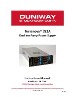 Preview for 1 page of DUNIWAY Stockroom Terranova 752A Instruction Manual