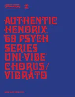 Dunlop AUTHENTIC HENDRIX '69 PSYCH SERIES UNI-VIBE CHORUS/VIBRATO Quick Start Manual preview