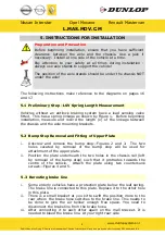 Предварительный просмотр 8 страницы Dunlop L.MAS.MOV.C.M Installation Manual