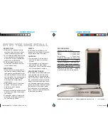 Preview for 2 page of Dunlop Volume pedal Operation Manual