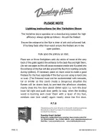 Preview for 12 page of Dunsley Heat YORKSHIRE 4022249 Installation And Operating Instructions Manual