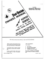 Duo-Therm 65900 seies Owner'S Manual preview