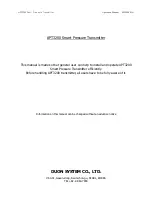 Preview for 2 page of Duon System AUTROL APT3200 SERIES Operation Manual