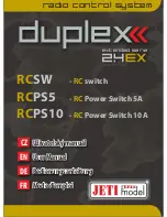 Duplex RCPS10 User Manual preview