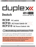 Предварительный просмотр 23 страницы Duplex RCPS10 User Manual