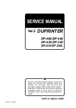 DUPLO SEIKO CORPORATION Duprinter DP-330 Service Manual preview