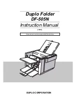 Duplo DF-505N Instruction Manual preview