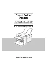 Duplo DF-520 Instruction Manual preview