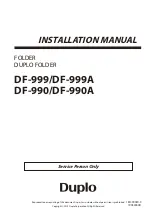 Duplo DF-990 Installation Manual preview