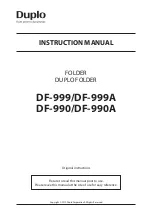 Duplo DF-990 Instruction Manual preview