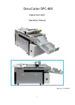 Duplo DocuCutter DPC-400 Operation Manual preview