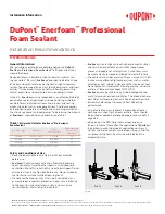 Dupont Enerfoam Installation Information preview