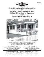 Preview for 1 page of DURA-BILT Deluxe Three -Season Sunroom Assembly And Installation Instructions Manual