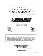 Preview for 1 page of Dura Heat DFA650T2 User Manual