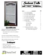 Preview for 1 page of Dura Trel Sunburst Trellis 11147/8 Assembly Instructions