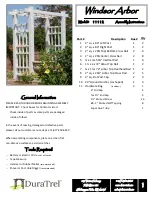 Dura Trel Windsor Arbor 11112 Assembly Instructions Manual preview