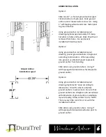 Preview for 6 page of Dura Trel Windsor Arbor 11112 Assembly Instructions Manual