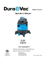 Предварительный просмотр 1 страницы Dura Vac CVQ810PF Operator'S Manual