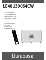 Durabase LE40U300X3CW User Manual preview