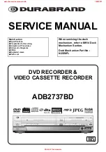 Preview for 1 page of Durabrand ADB2737BD Service Manual