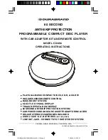 Durabrand CD-896 Operating Instructions Manual preview