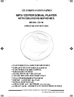 Предварительный просмотр 1 страницы Durabrand CD-96 Operating Instructions Manual