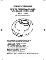 Durabrand CD-965 Operating Instructions Manual preview